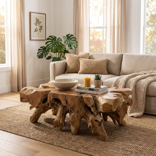 CANGGU RECT. TEAK ROOT COFFEE TABLE